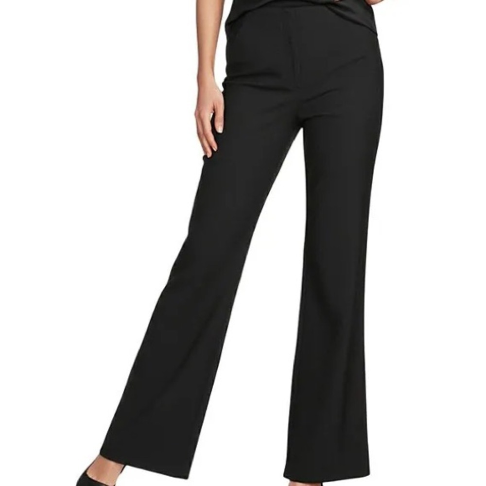 ANTONIO MELANI Black Boot-Cut Dress Pants